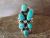 Navajo Indian Sterling Silver Cluster Turquoise Ring  by Begay - Size 10