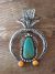 Navajo Indian Sterling Silver Turquoise & Spiny Oyster Cast Naja Pendant Signed K Billah