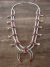 Navajo Nickel Silver Coral Squash Blossom Necklace - Bobby Cleveland