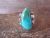 Navajo Indian Sterling Silver Turquoise Ring by Barney - Size 7