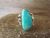 Navajo Indian Sterling Silver Turquoise Ring by Barney - Size 8