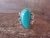 Navajo Indian Sterling Silver Turquoise Ring by Barney - Size 9