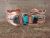 Native American Jewelry Copper Turquoise Bracelet by Bobby Cleveland