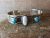 Navajo Indian Nickel Silver Turquoise & Howlite Cuff Bracelet - Bobby Cleveland