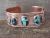 Native American Jewelry Copper Turquoise Bracelet by Bobby Cleveland