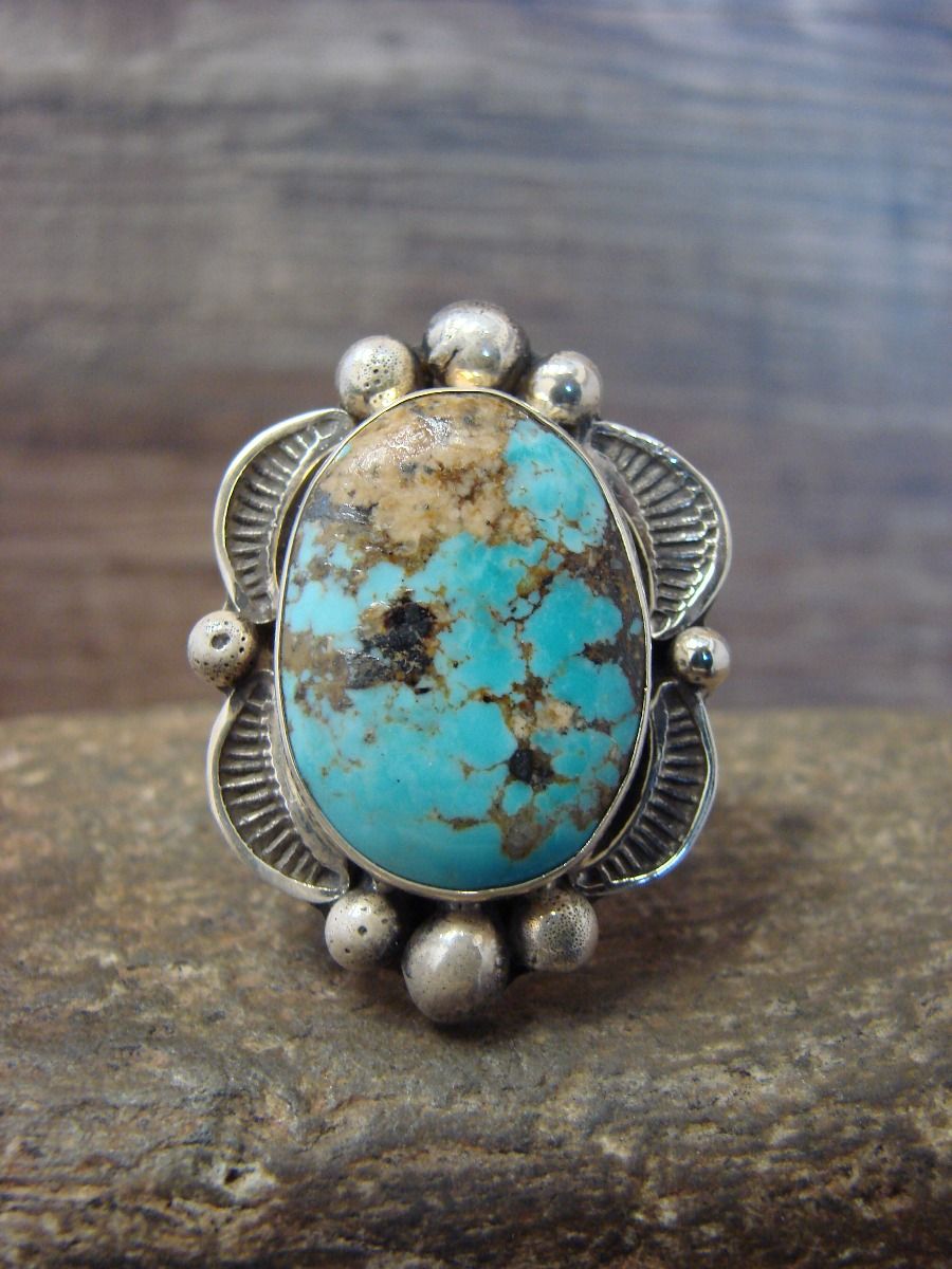 Navajo Indian Sterling Silver Turquoise Men's Ring Size 13 - Albert  Cleveland