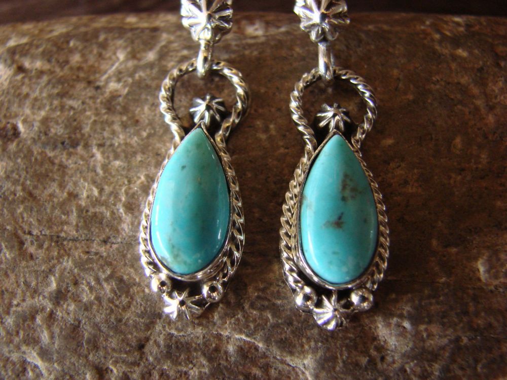 Turquoise & Sterling on sale Silver Earrings - Verley Betone