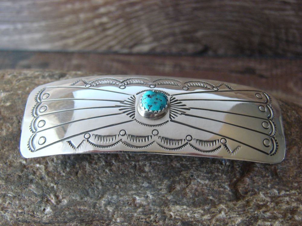 Sterling Silver Turquoise deals Hair Clip/Barrette