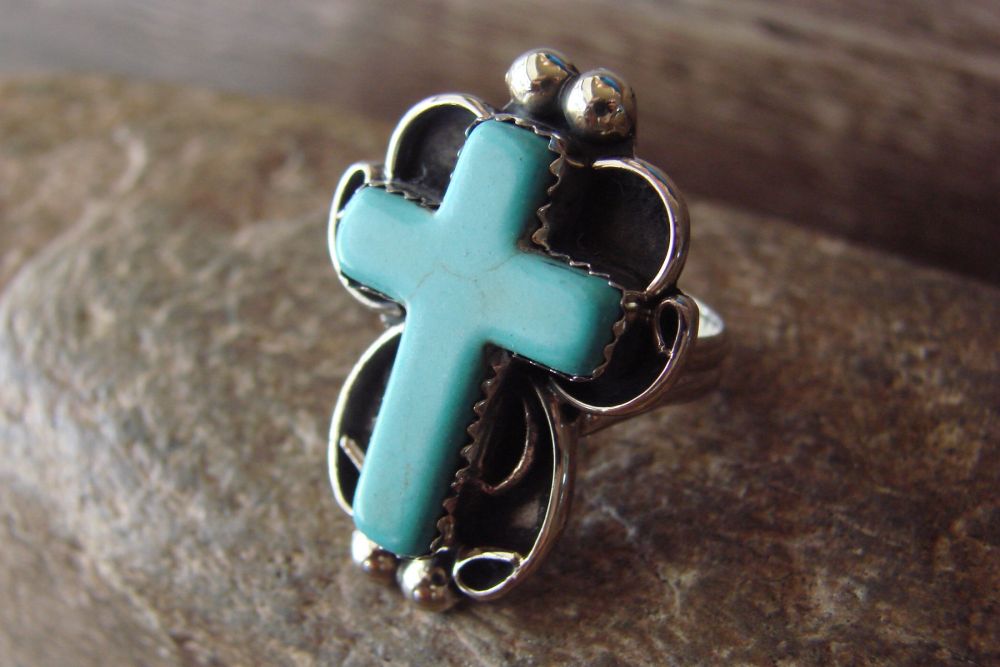 Turquoise Cross Ring outlet